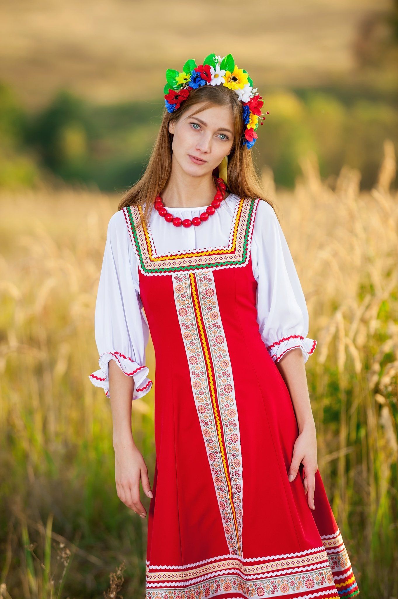 Women in Slavic costumes in Amritsar